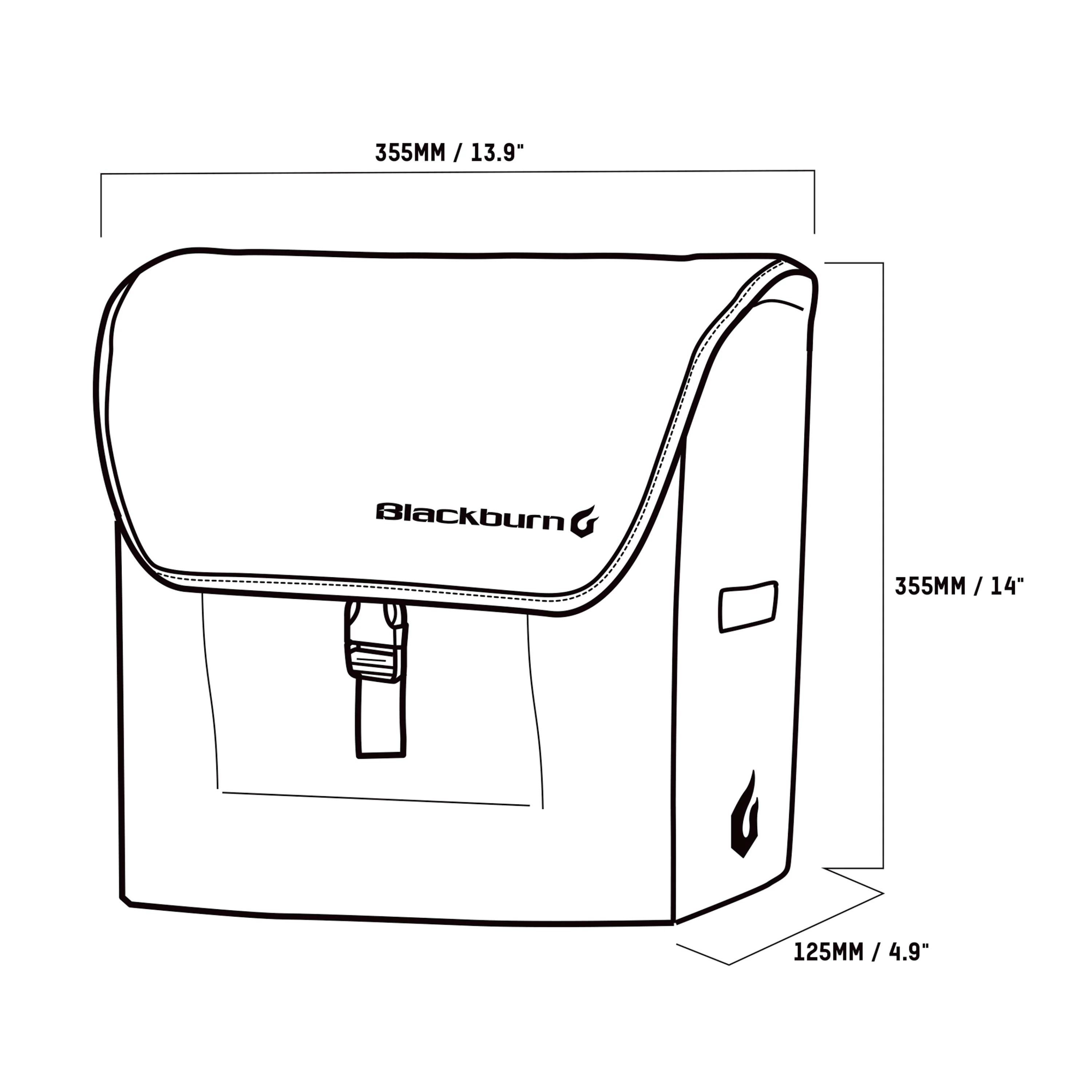 Blackburn Bag Local Pannier - Refresh - Black - Image 11