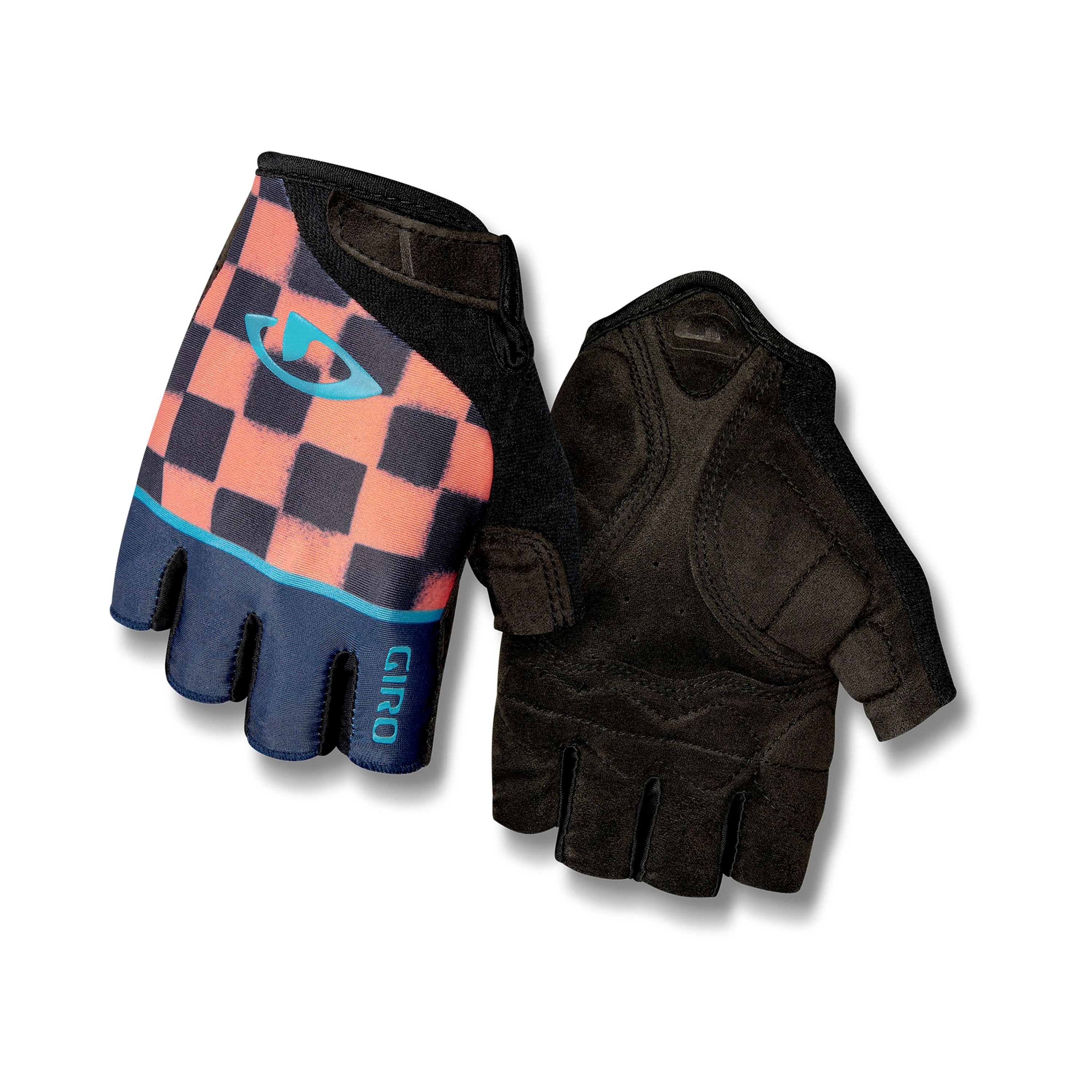 Giro Jagette Ladies Gloves - Midnight Blue / Peach / Check - Image 2