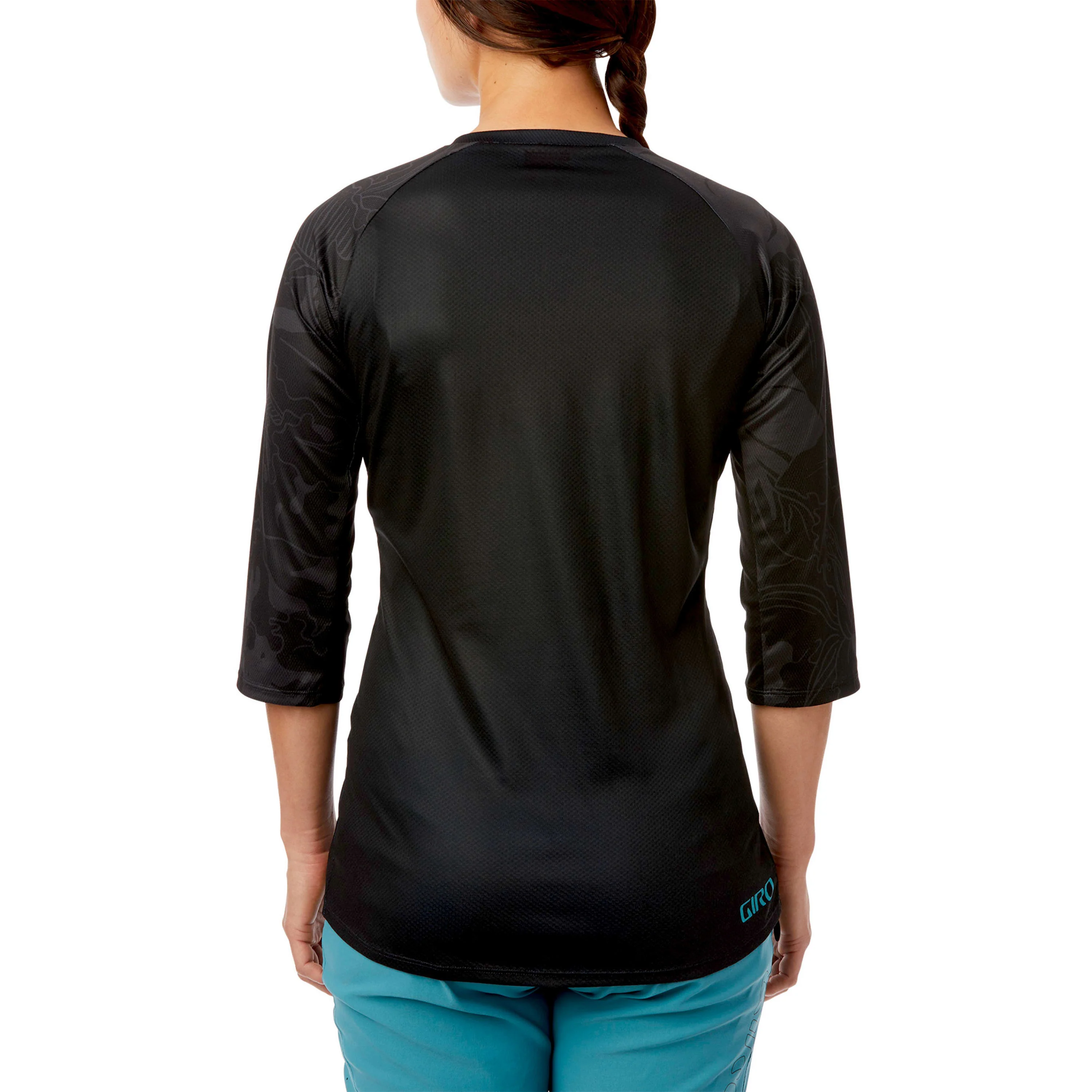 Giro Roust Jersey 3/4 Sleeve Mtb Womens - Black / Floral - Image 3