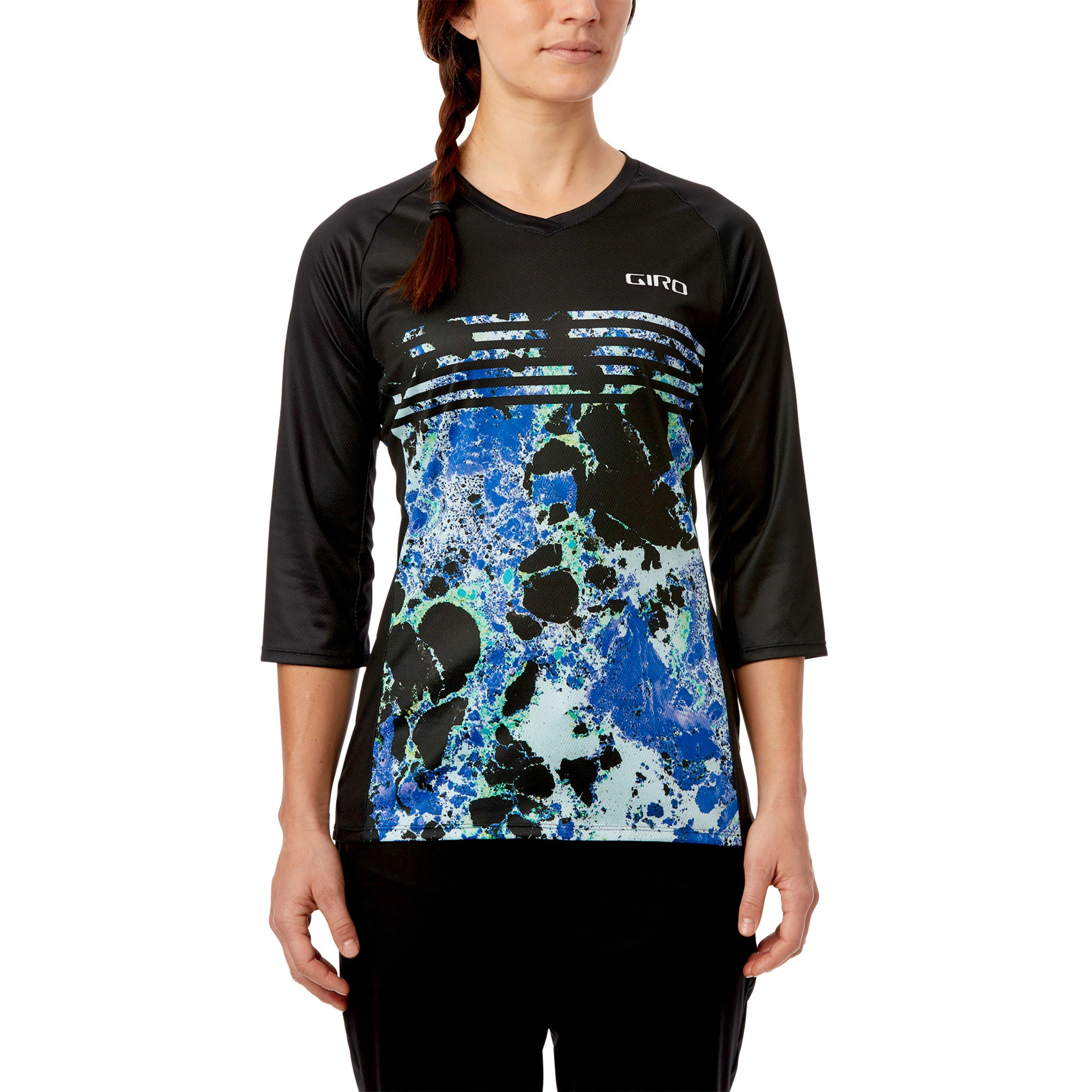 Giro Roust Jersey 3/4 Sleeve Mtb Womens - Blue Marble - Image 3