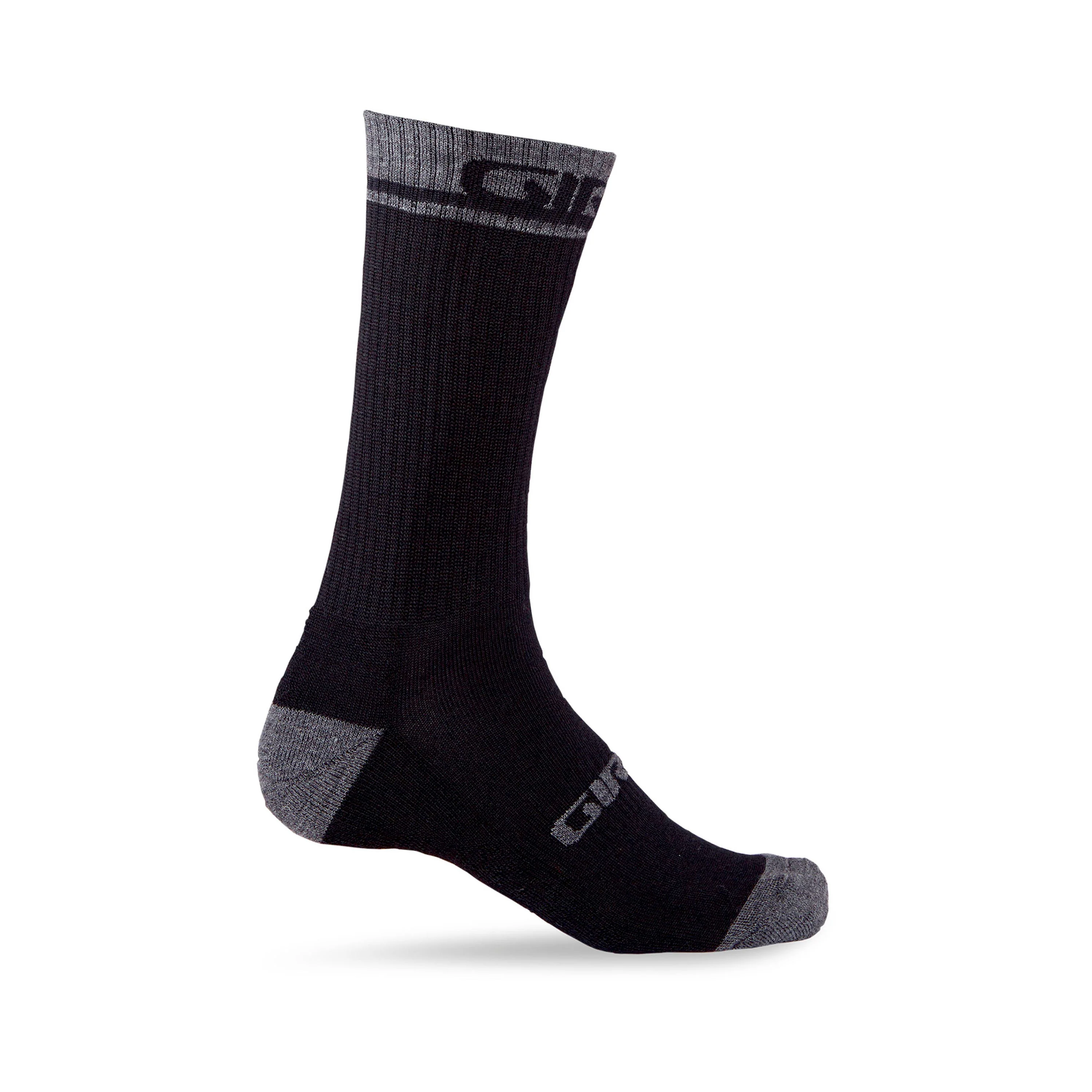 Giro Winter Merino Wool Socks - Black / Shadow - Image 2