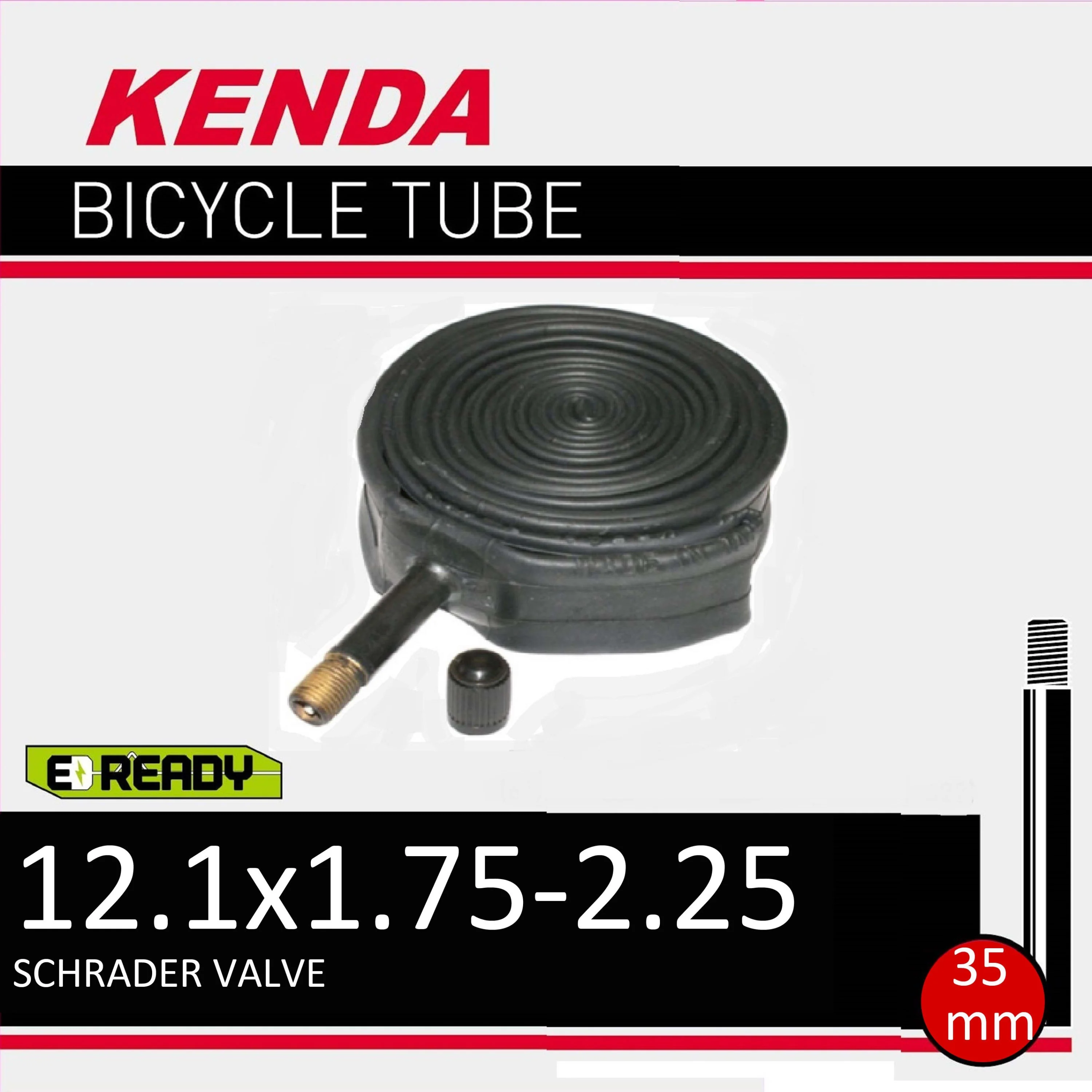 Kenda Tube 12 X 1.75-2.25 35MM Schrader Bent - Image 2