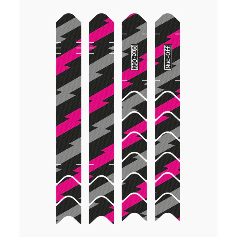 Muc-off Chainstay Protection Kit - Fluoro Pink / Bolt - Image 3