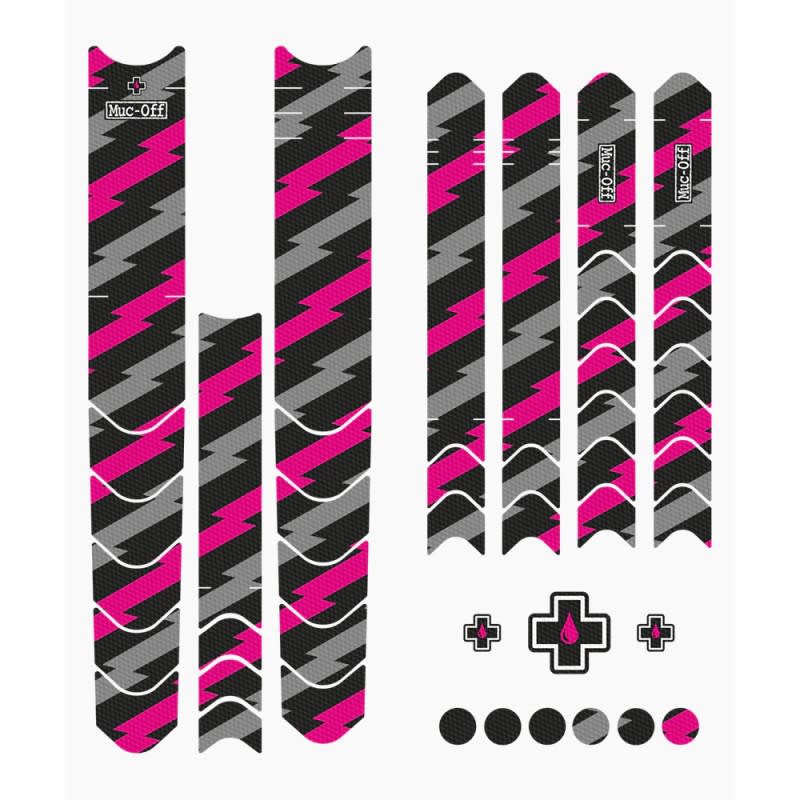 Muc-off Frame Protection Kit Dh/enduro/trail 45-70MM - Fluoro Pink / Bolt - Image 4