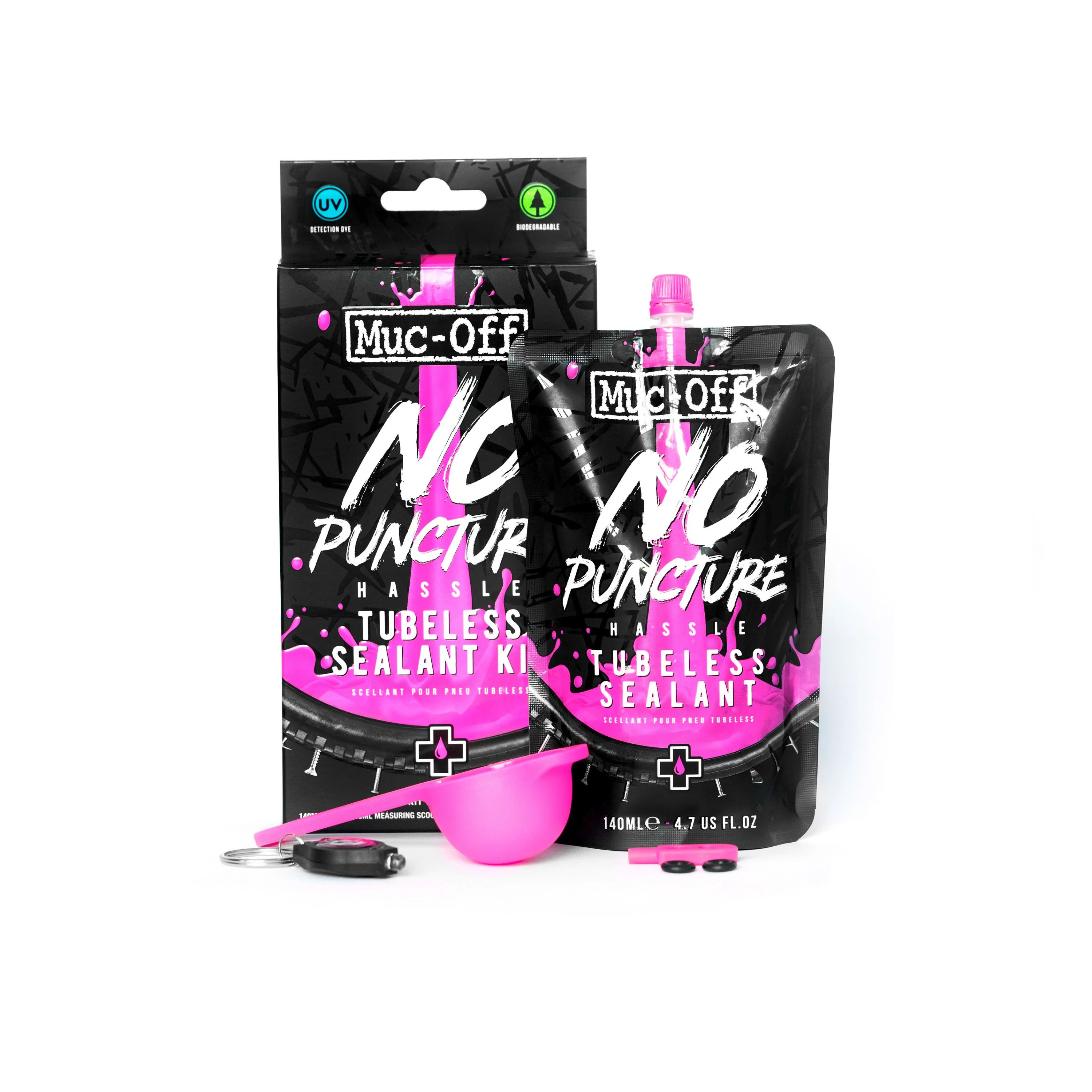 Muc-off No Puncture Hassle Tubeless Sealant Kit 140ML #827 - Image 2