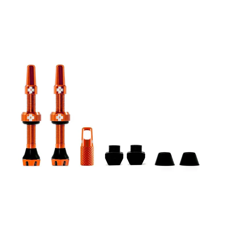 Muc-off Tubeless Valve Kit V2 44MM - Orange - Image 2