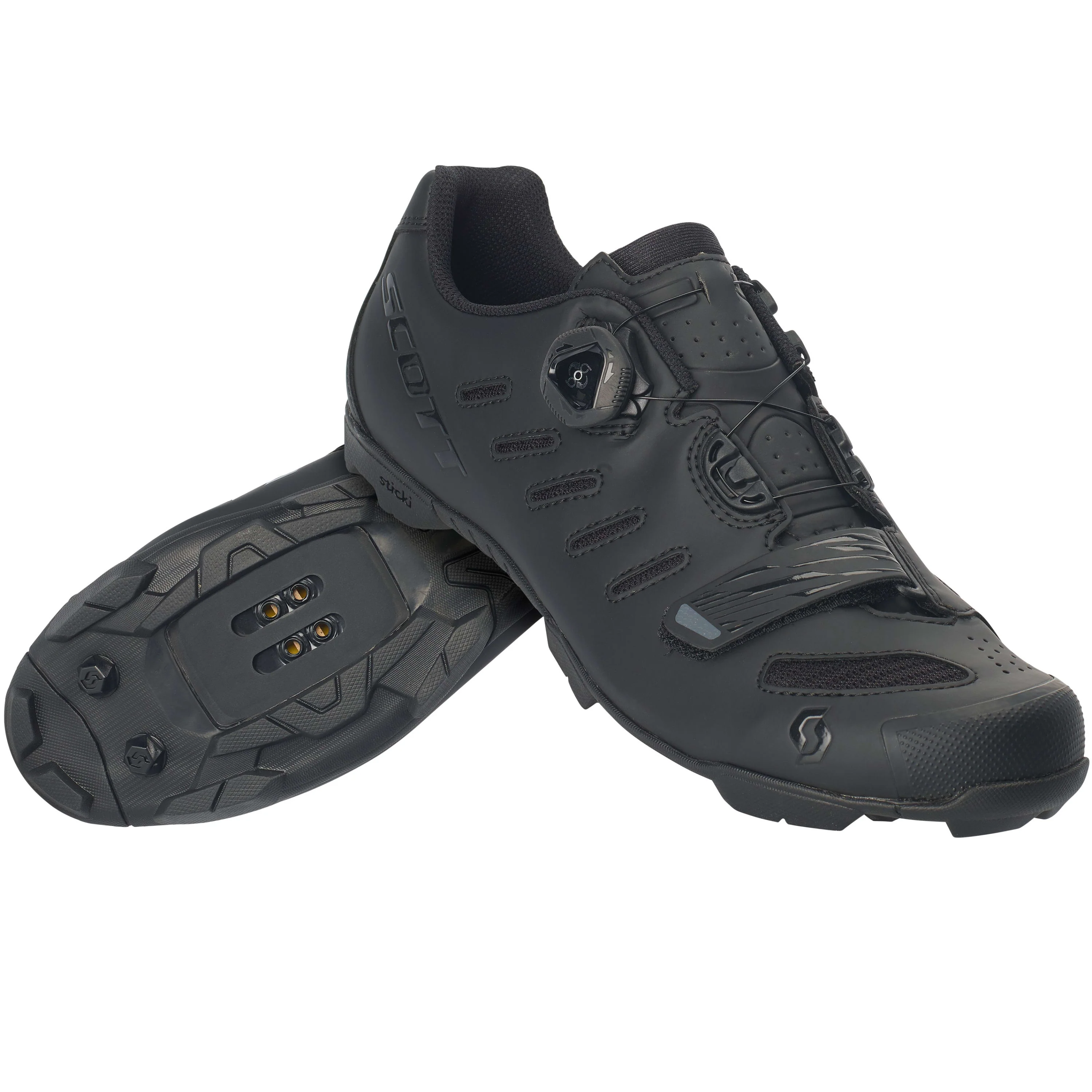 Scott Mtb Team Boa Shoes - Matt Black / Gloss Black - Image 8