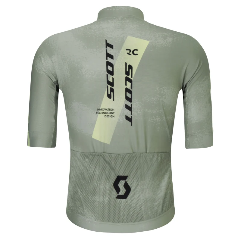 Scott RC Pro Shortsleeve Jersey - Spray Grey / Acid Yellow - Image 2