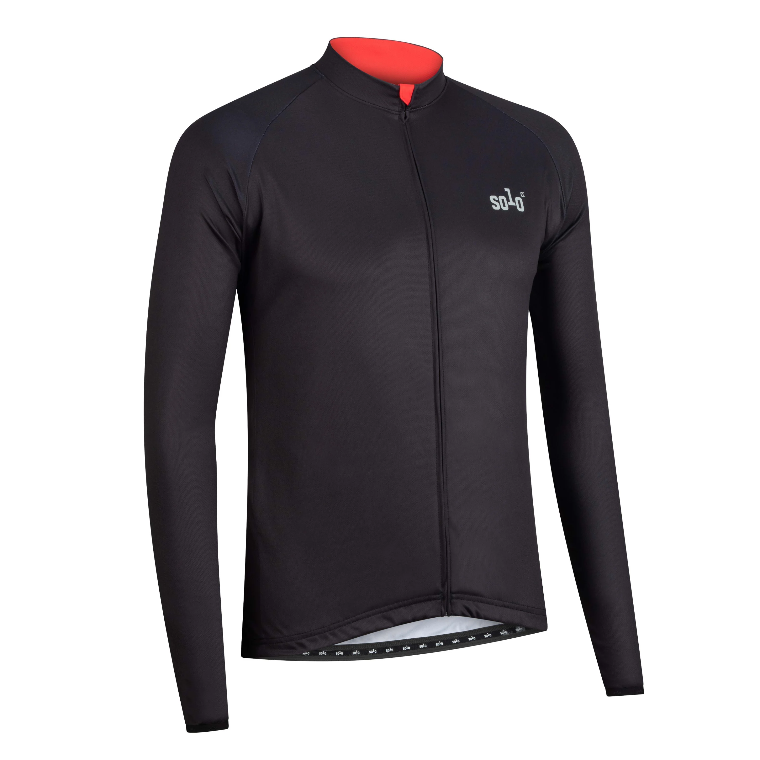 Solo Jersey 3-SEASON Long Sleeve - Black / Red - Image 2