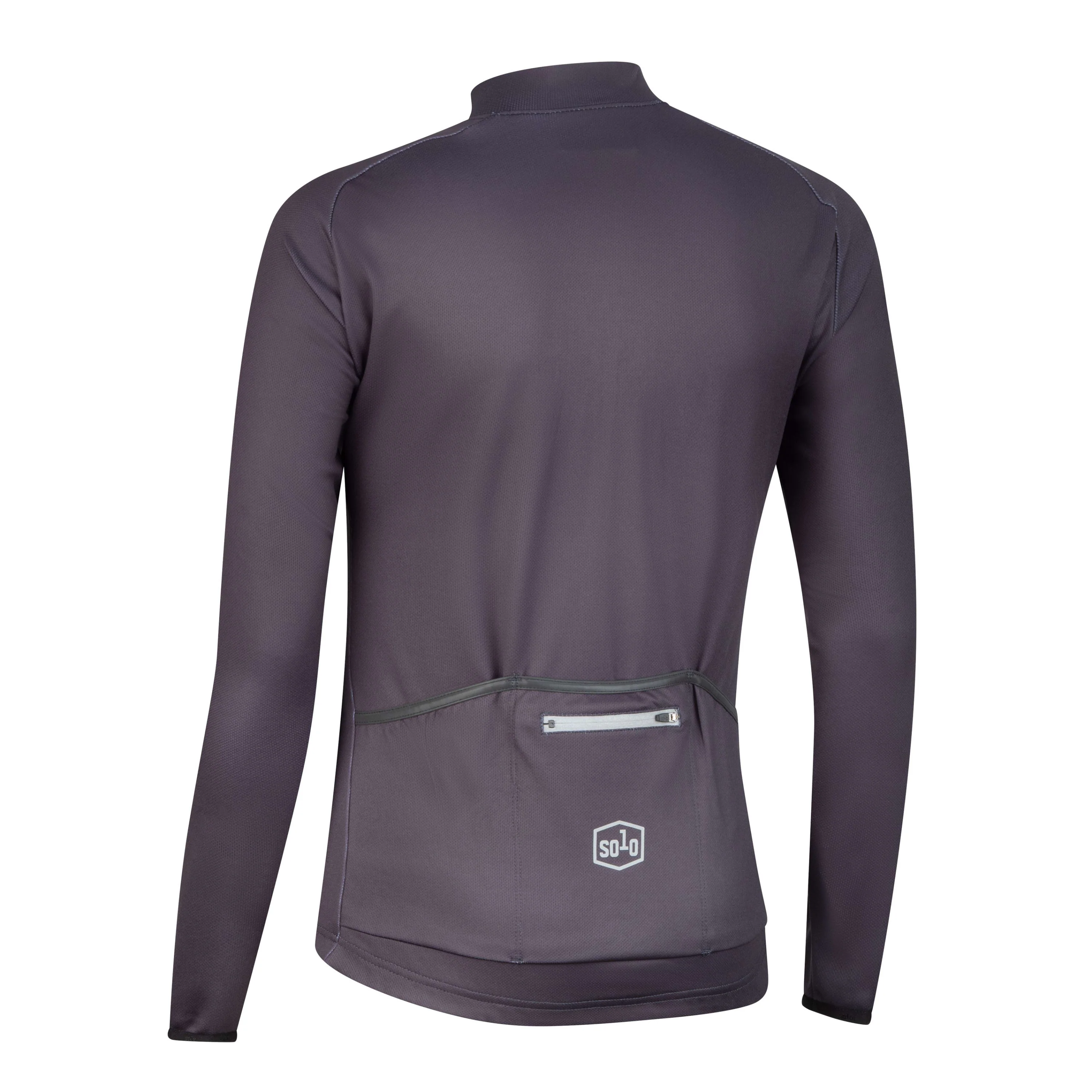 Solo Jersey 3-SEASON Longsleeve Womens - Charcoal Grey / Purple - Image 3