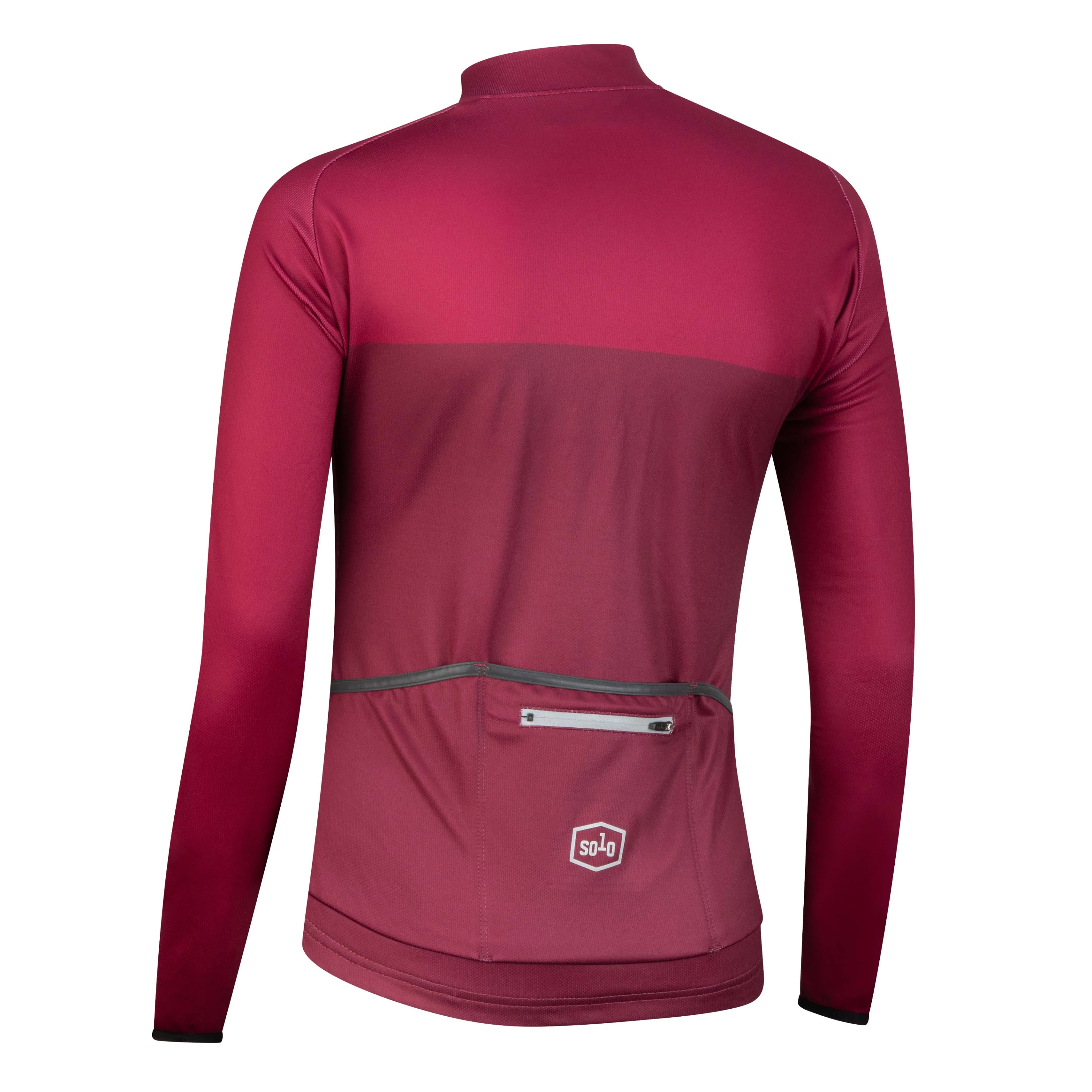 Solo Jersey 3-SEASON Longsleeve Womens - Crimson Red / Yellow - Image 3