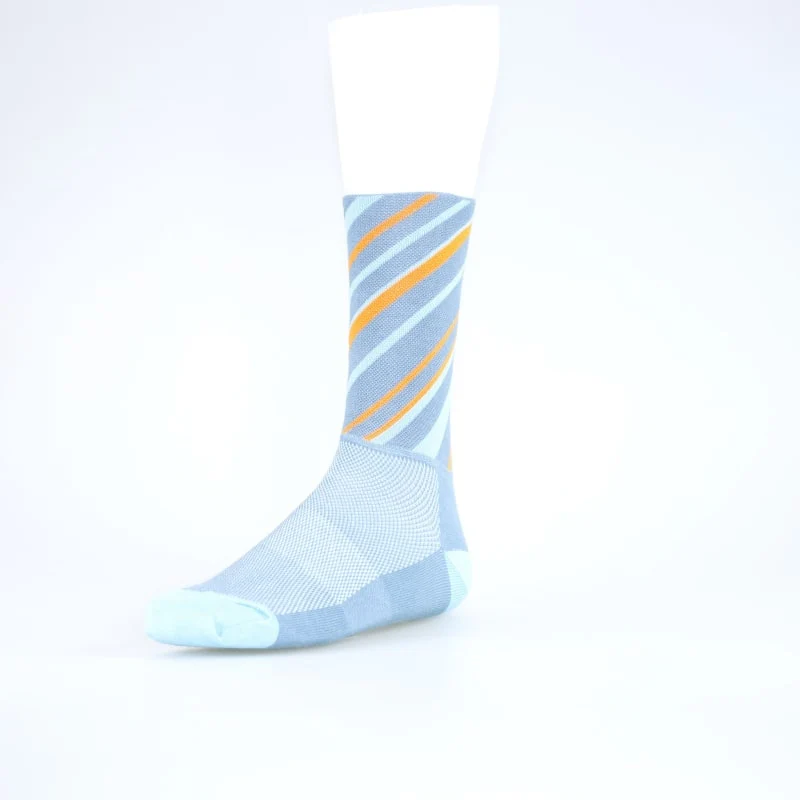 Solo Volta High Ascent Socks - Grey / Blue / Orange - Image 2