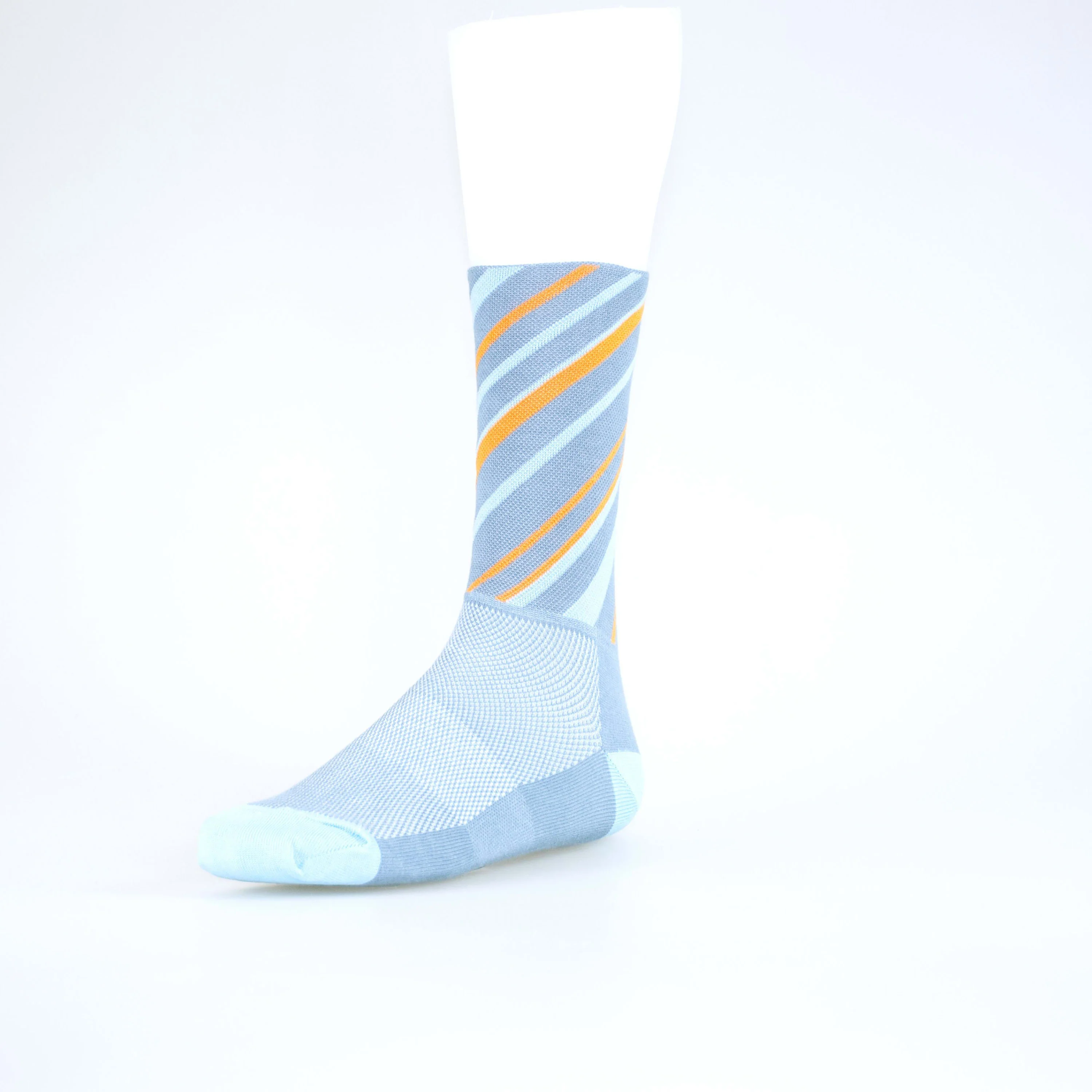 Solo Volta High Ascent Socks - Grey / Blue / Orange - Image 4