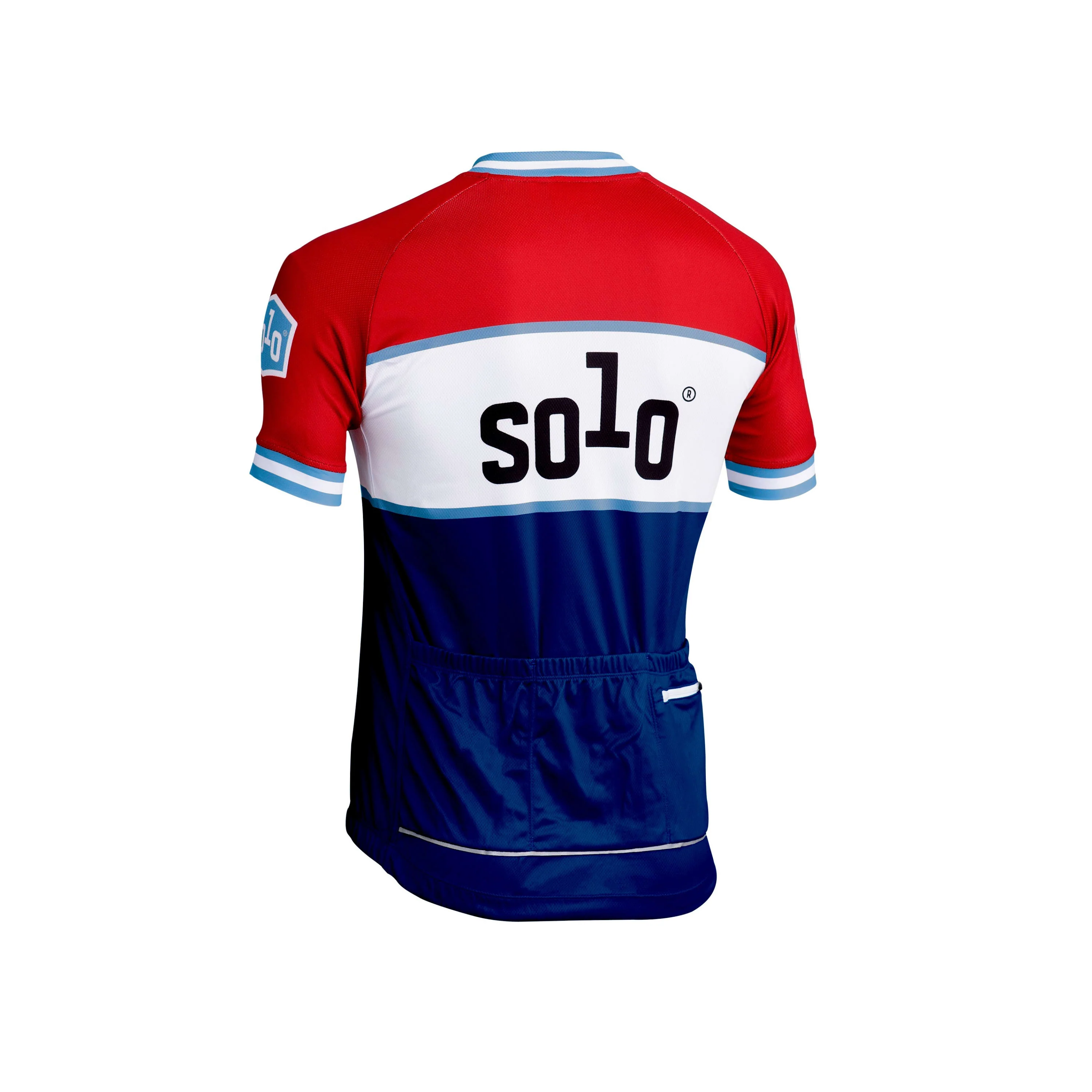 Solo CC Jersey S/sl - Red / Royal Blue - Image 2