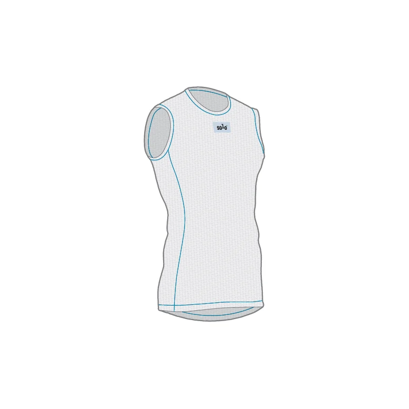 Solo Summer Mesh Baselayer Sleeveless - White - Image 2