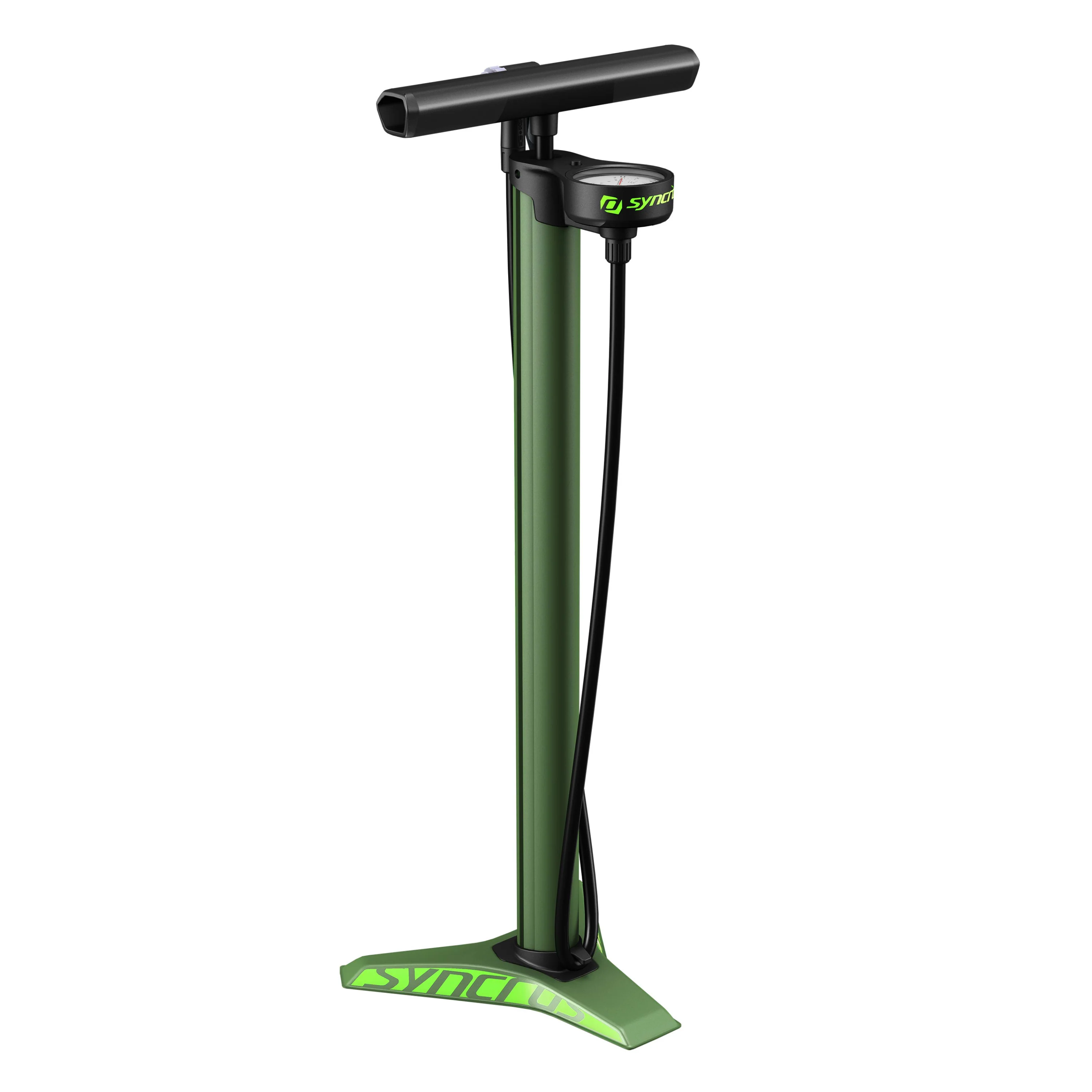 Syncros Vernon 2.0 HV Mtb Floor Pump - Dark Ivy Green - Image 3